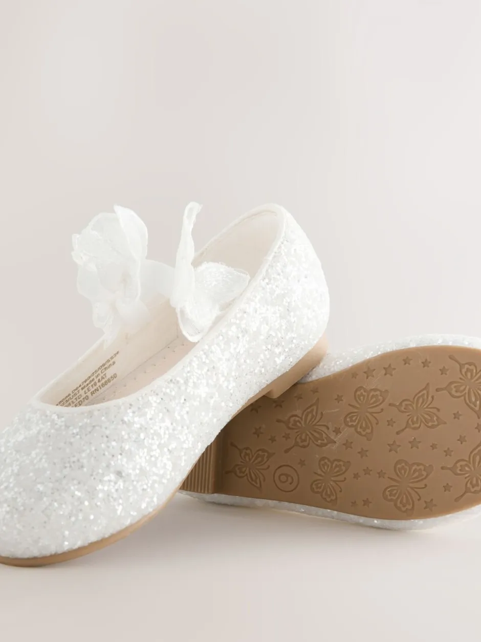 Gelegenheidskleding|Next - Glitter vlinderbandjes gelegenheidsschoenen Wit
