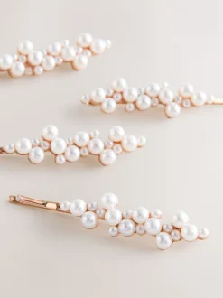 Mutsen, Handschoenen En Sjaals|Sieraden*Next Wit - Haarspelden met pareleffect