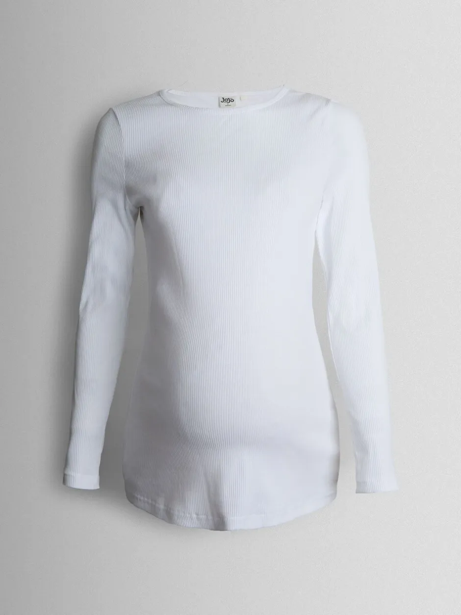 Moederschap*Jojo Maman Bébé Wit - 2-Pack Ribbed Maternity & Nursing Tops