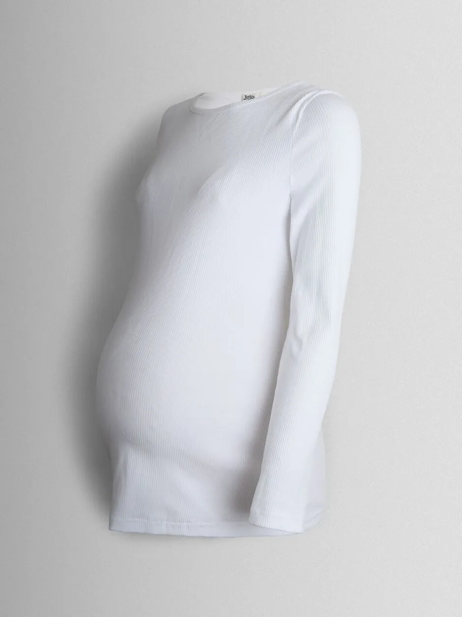 Moederschap*Jojo Maman Bébé Wit - 2-Pack Ribbed Maternity & Nursing Tops