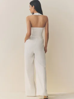 Jumpsuits En Playsuits*Next - Jumpsuit met halterhals Wit