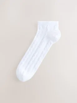 Sokken En Panty's|Sportkleding|Next - Kabeltrainersokken 4 verpakking Wit