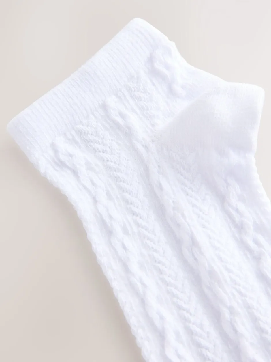 Sokken En Panty's|Sportkleding|Next - Kabeltrainersokken 4 verpakking Wit