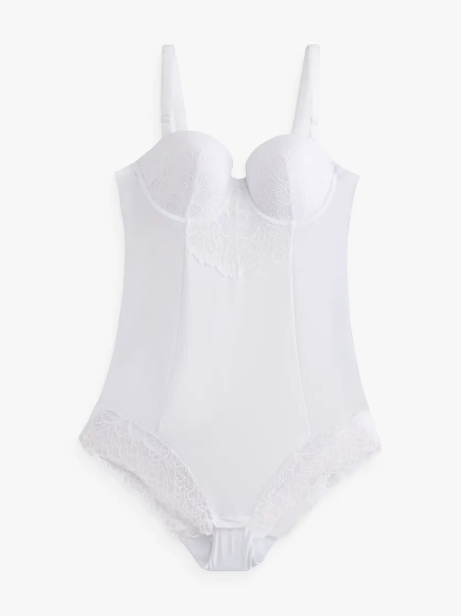 Shapewear|Next - Kanten body met cups en sterke buikcorrectie Wit