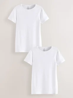 Ondergoed|Schoolkleding*Next Wit - Kind To Skin T-shirts 2 stuks (12mnd-12jr)