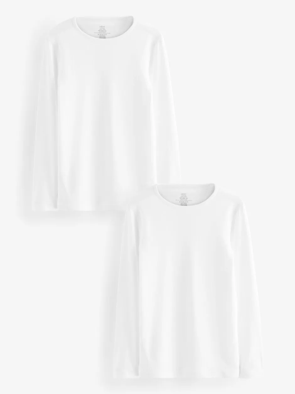 Tops|Ondergoed|Next Wit - Kind To Skin T-shirts met lange mouwen 2 stuks (9mnd-12jr)