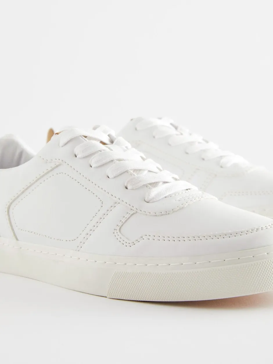 Sneakers*Next - Lage vetersneakers Wit