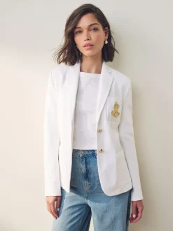 Gelegenheidskleding|Lauren Ralph Lauren - Anfisa Bullion Jacquard Blazer Wit