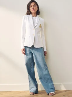 Gelegenheidskleding|Lauren Ralph Lauren - Anfisa Bullion Jacquard Blazer Wit