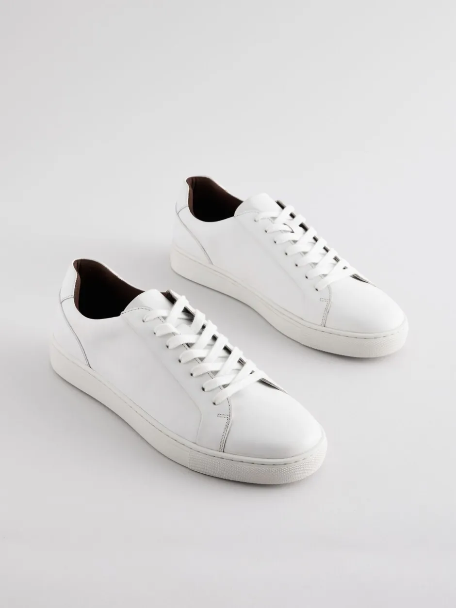 Schoenen|Next - Leren sneakers Wit