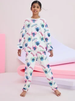 Nachtkleding En Pyjama's|Pyjama's*Next Wit - Lilo & Stitch Cosy Fleece Pyjamas (3-16yrs)