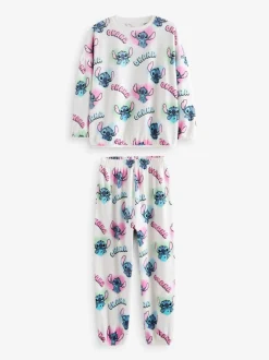 Nachtkleding En Pyjama's|Pyjama's*Next Wit - Lilo & Stitch Cosy Fleece Pyjamas (3-16yrs)