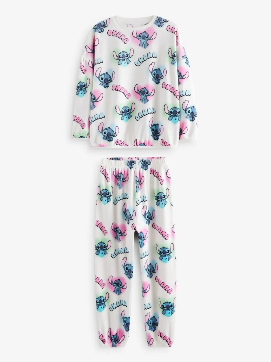 Nachtkleding En Pyjama's|Pyjama's*Next Wit - Lilo & Stitch Cosy Fleece Pyjamas (3-16yrs)