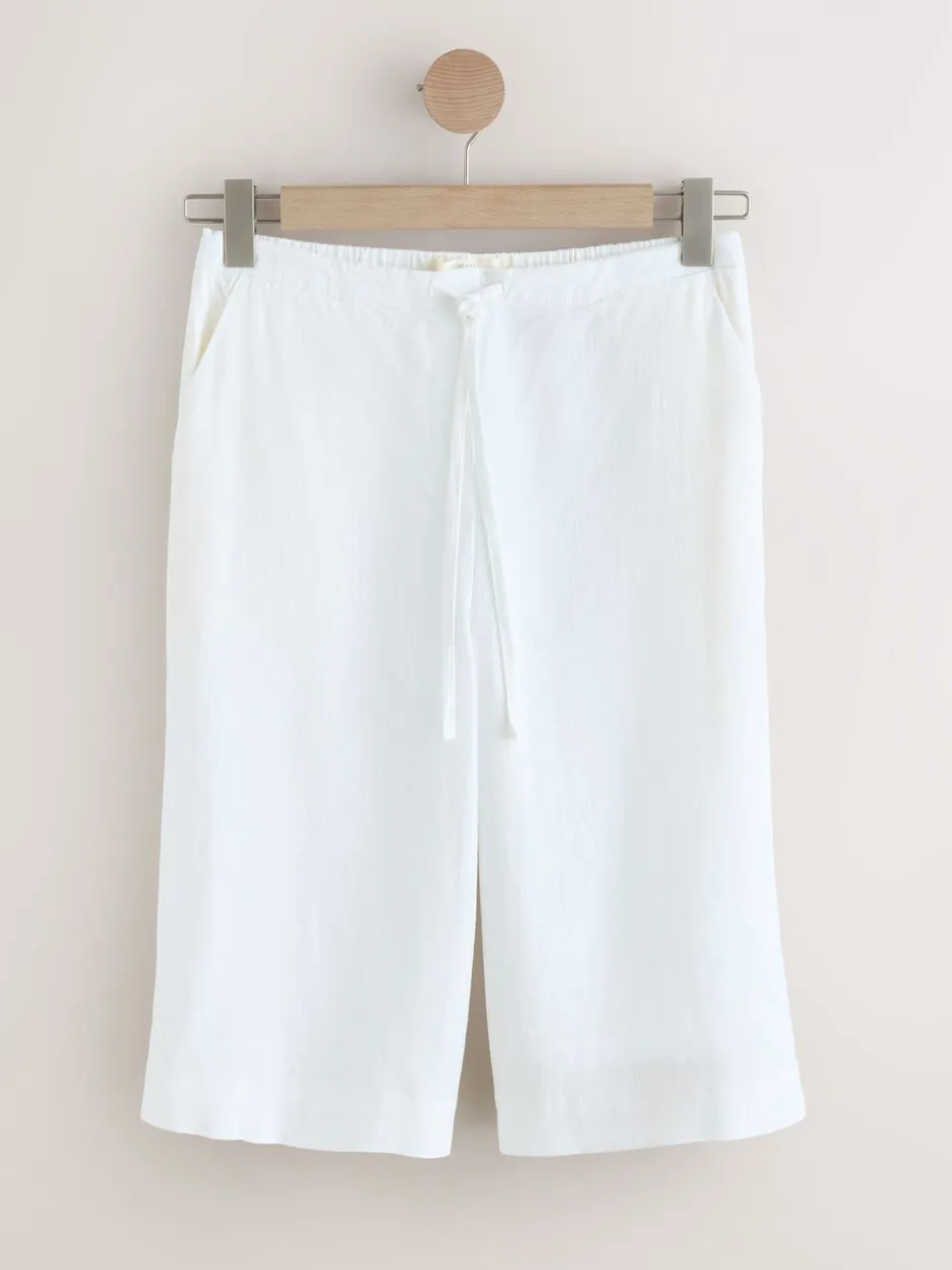 Shorts*Next Wit - Linen Blend Pull On Shorts