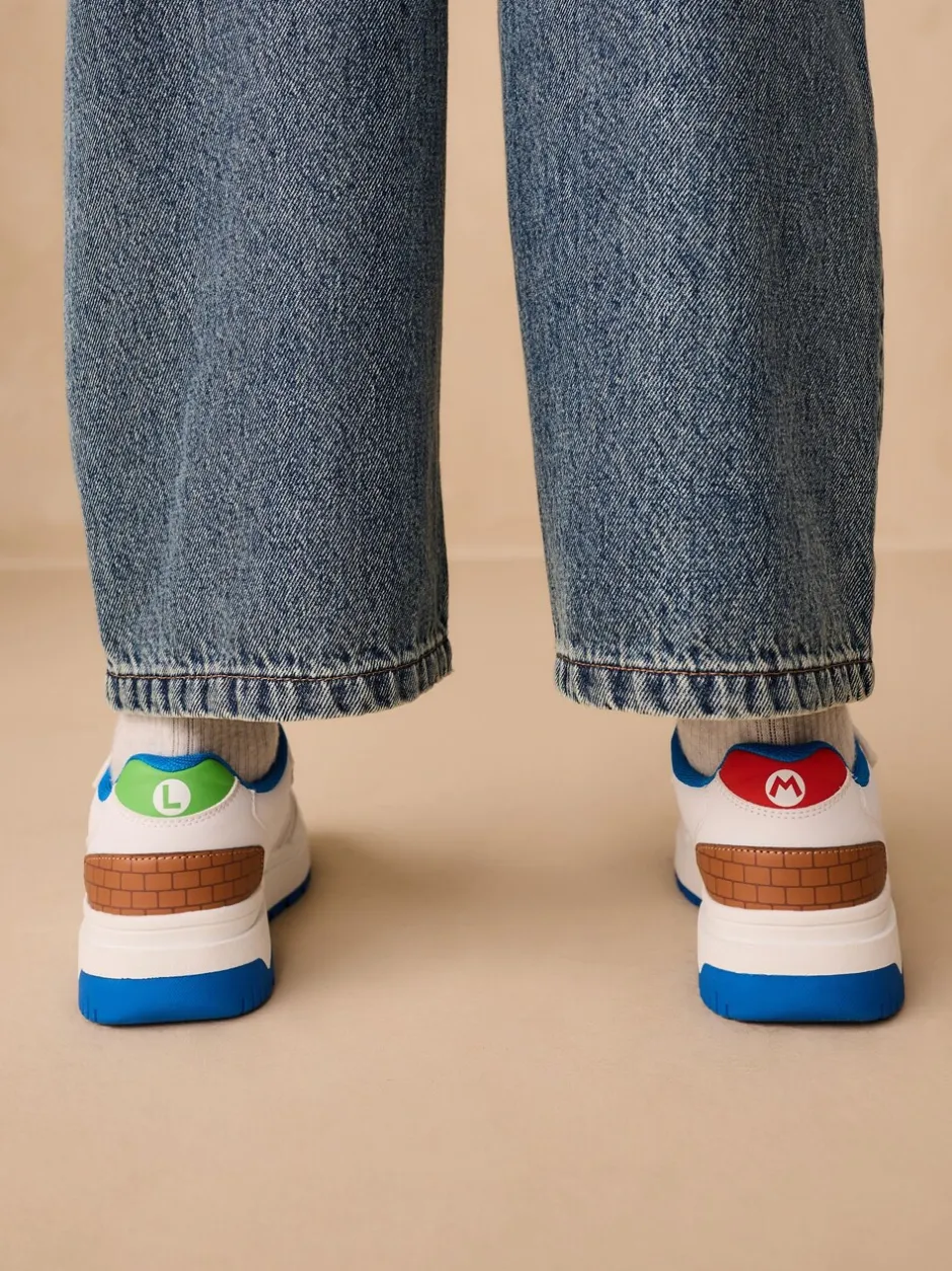 Sneakers|Next Wit - Mario Elastische Vetersneakers