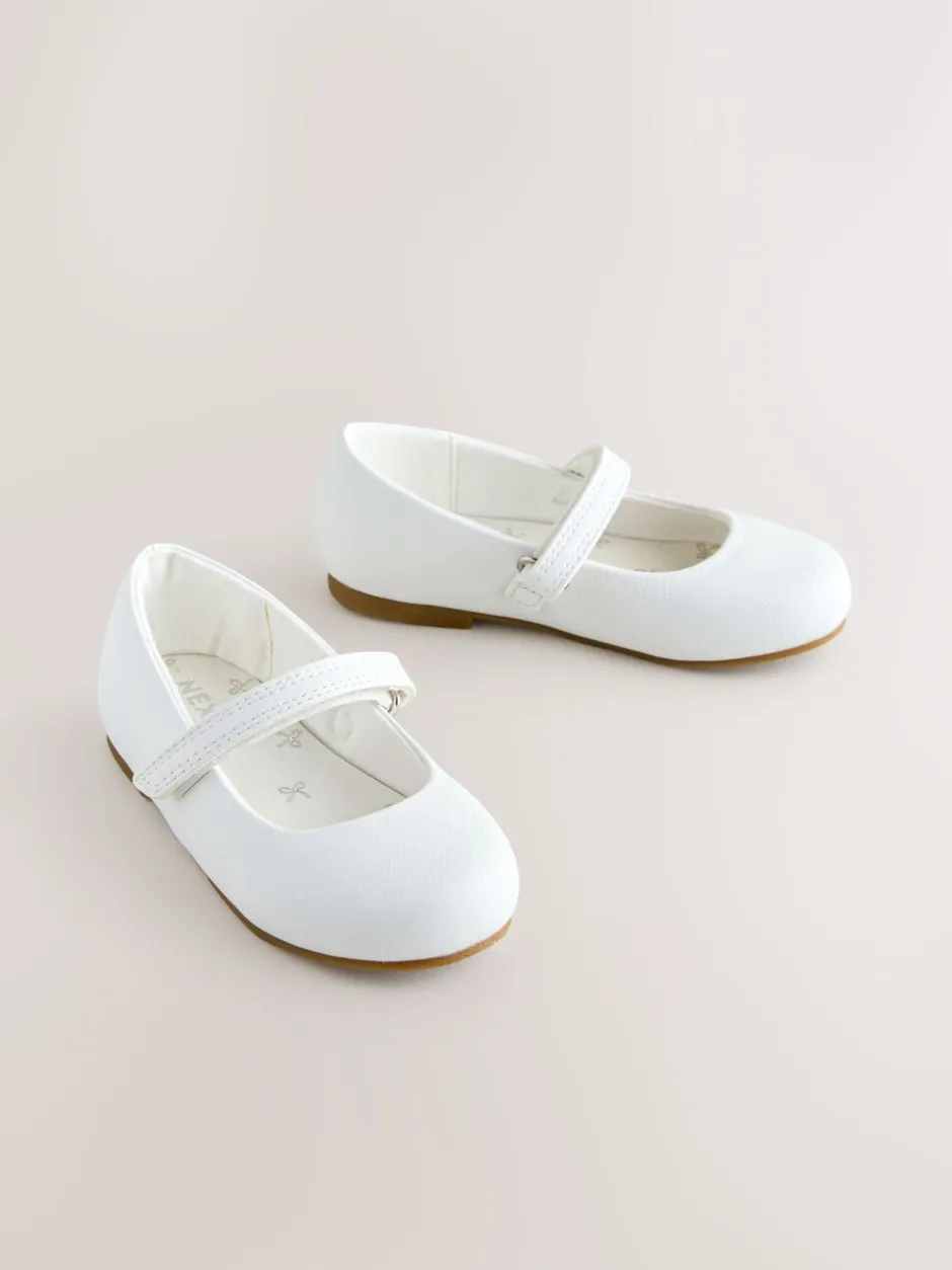 Gelegenheidskleding|Next - Mary Jane gelegenheidsschoenen met klittenbandsluiting Wit