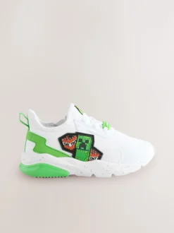 Sneakers|Sneakers*Next Wit - Minecraft sneakers met elastische veters