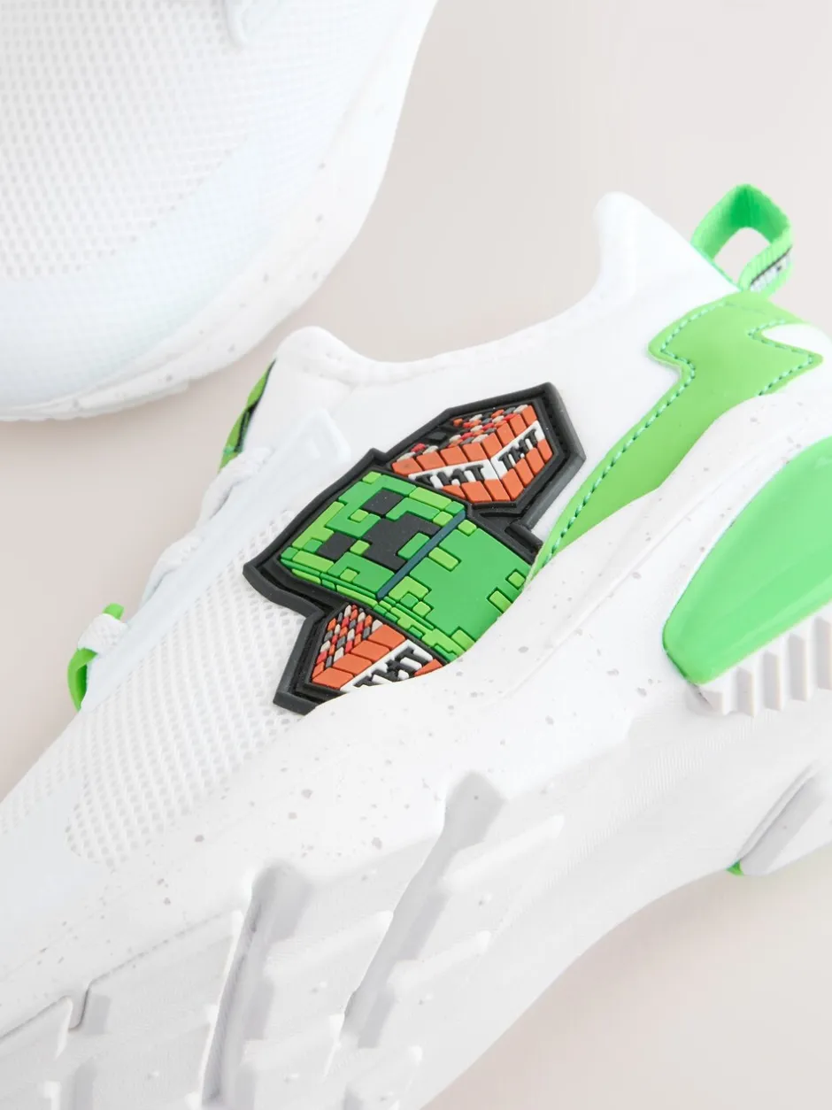 Sneakers|Sneakers*Next Wit - Minecraft sneakers met elastische veters