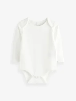 Rompertjes En Hemdjes*Mori - Lange Mouw Envelope Hals Bodysuit Wit