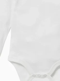 Rompertjes En Hemdjes*Mori - Lange Mouw Envelope Hals Bodysuit Wit