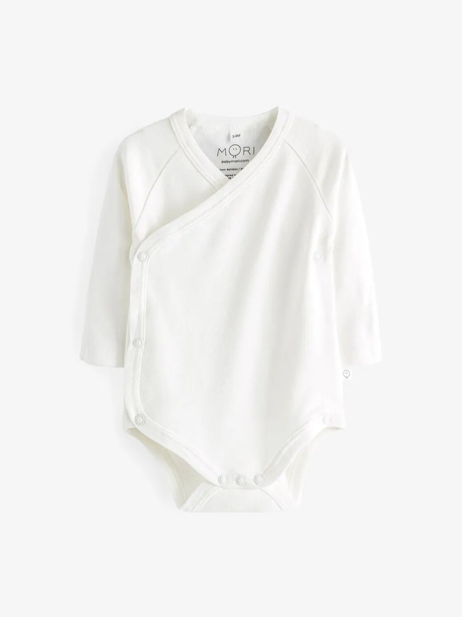 Rompertjes En Hemdjes|Mori - Supersoft kimono-romper Wit
