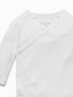 Rompertjes En Hemdjes|Mori - Supersoft kimono-romper Wit