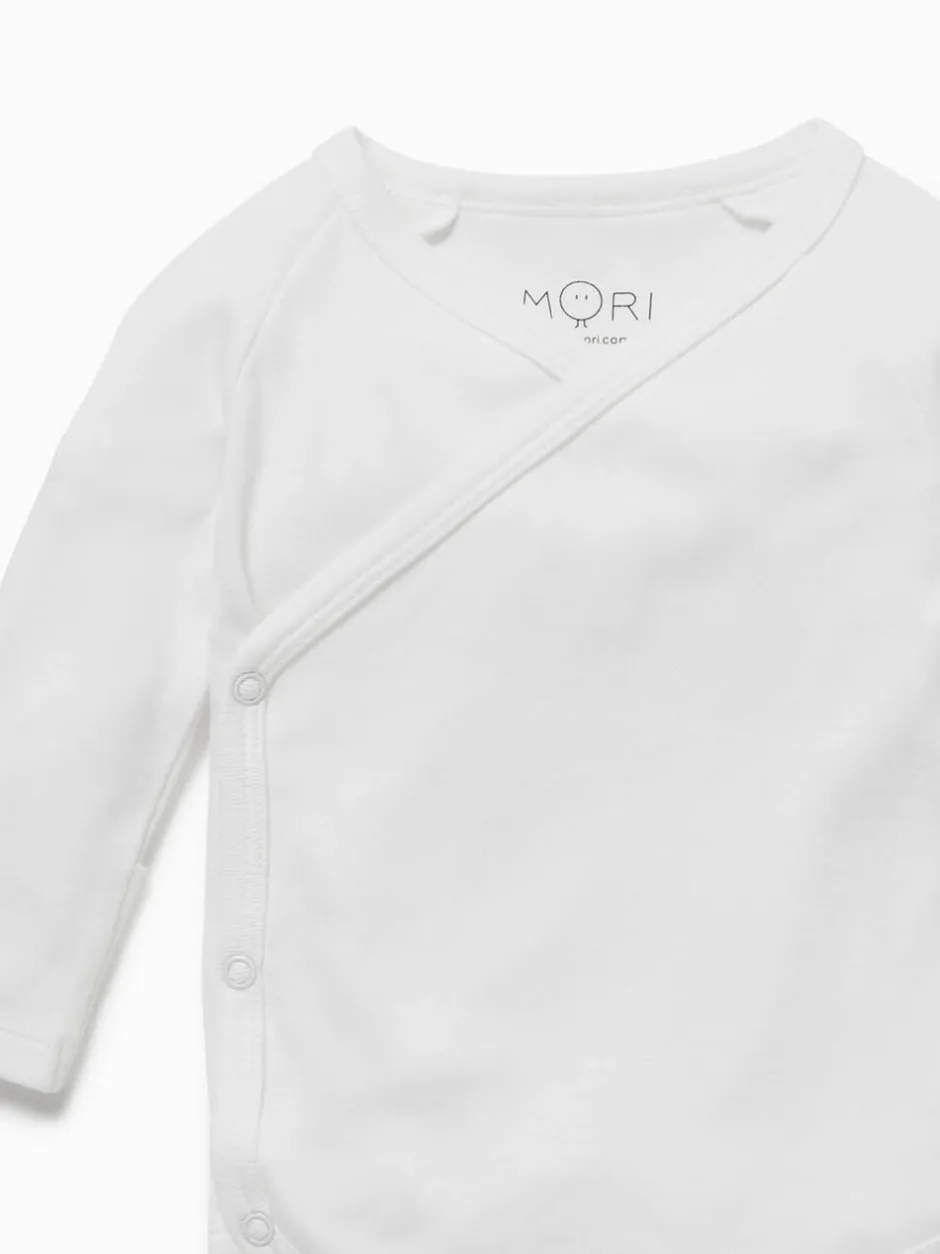 Rompertjes En Hemdjes|Mori - Supersoft kimono-romper Wit