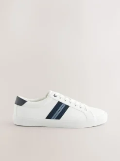 Sneakers|Next - Nette casual sneakers met zijstreep Wit