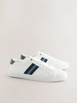 Sneakers|Next - Nette casual sneakers met zijstreep Wit