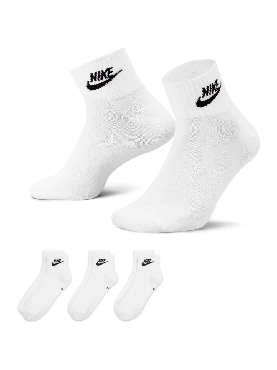 Sokken|Sokken*Nike - Everyday Essential Ankle 100% Cotton Socks 3 Pack Wit