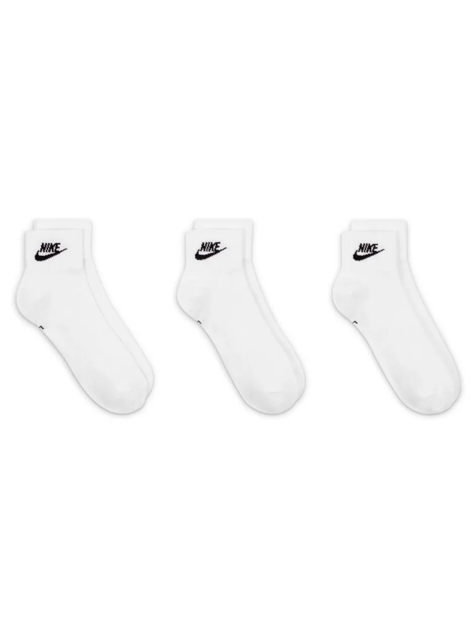 Sokken|Sokken*Nike - Everyday Essential Ankle 100% Cotton Socks 3 Pack Wit