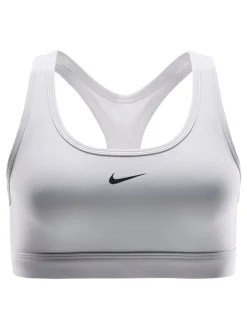 Beha's|Sportkleding|Nike - Swoosh sportbeha met lichte ondersteuning Wit