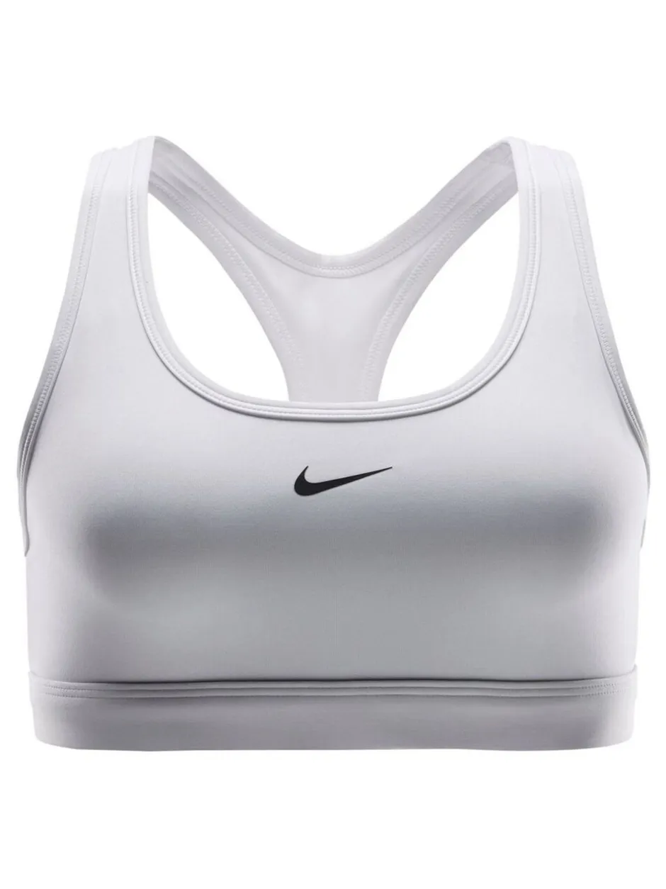Beha's|Sportkleding|Nike - Swoosh sportbeha met lichte ondersteuning Wit