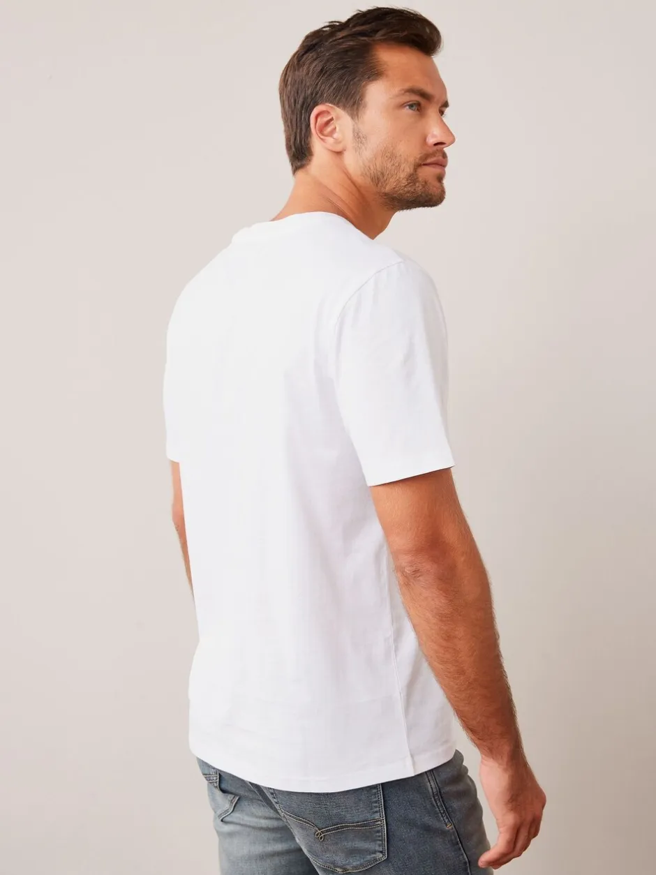 T-Shirts En Hemden*Next Wit - Normale Pasvorm - Essentieel katoenen T-shirt met ronde hals