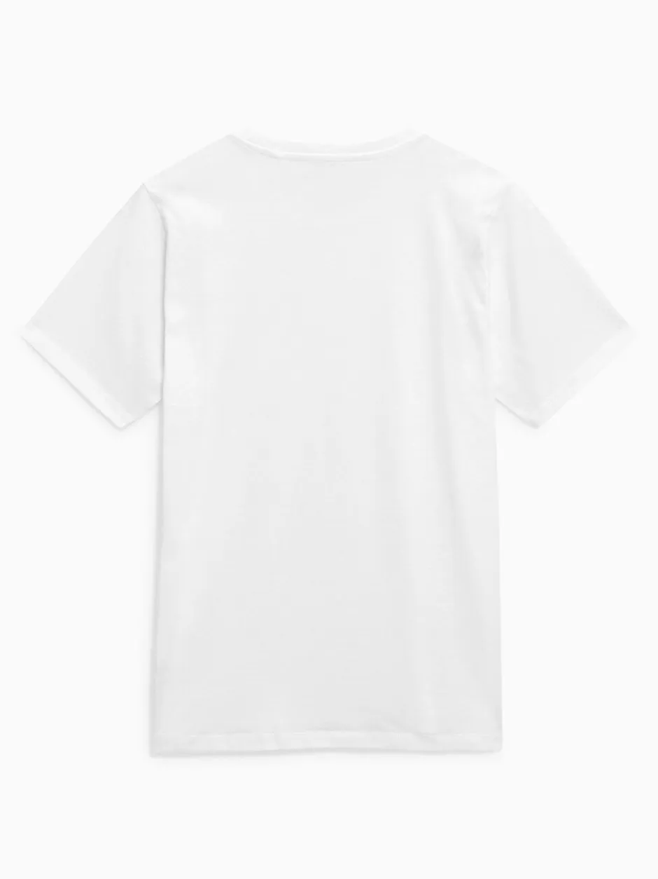 T-Shirts En Hemden*Next Wit - Normale Pasvorm - Essentieel katoenen T-shirt met ronde hals