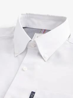 Formele Overhemden|Shirts|Next Wit - Normale Pasvorm - Gemakkelijk te strijken Oxford overhemd met doorlopende knopen