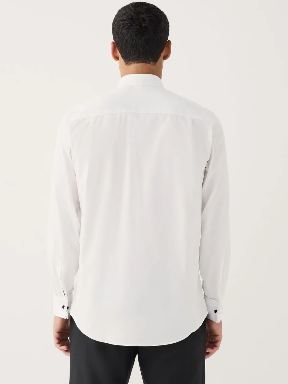 Formele Overhemden|Shirts|Next Wit - Normale Pasvorm - Occasion Pleated Bib Double Cuff Dress Shirt