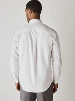 Shirts*Next Wit - Normale Pasvorm - Oxford-hemd met lange mouwen