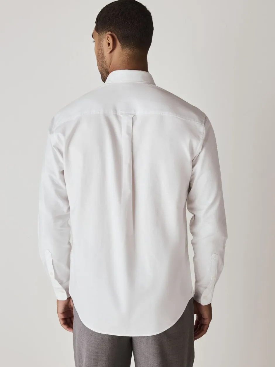 Shirts*Next Wit - Normale Pasvorm - Oxford-hemd met lange mouwen