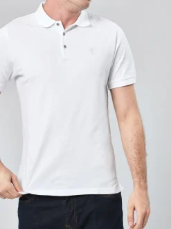 Poloshirts|T-Shirts En Hemden|Next Wit - Normale Pasvorm - Piqué poloshirt met korte mouwen