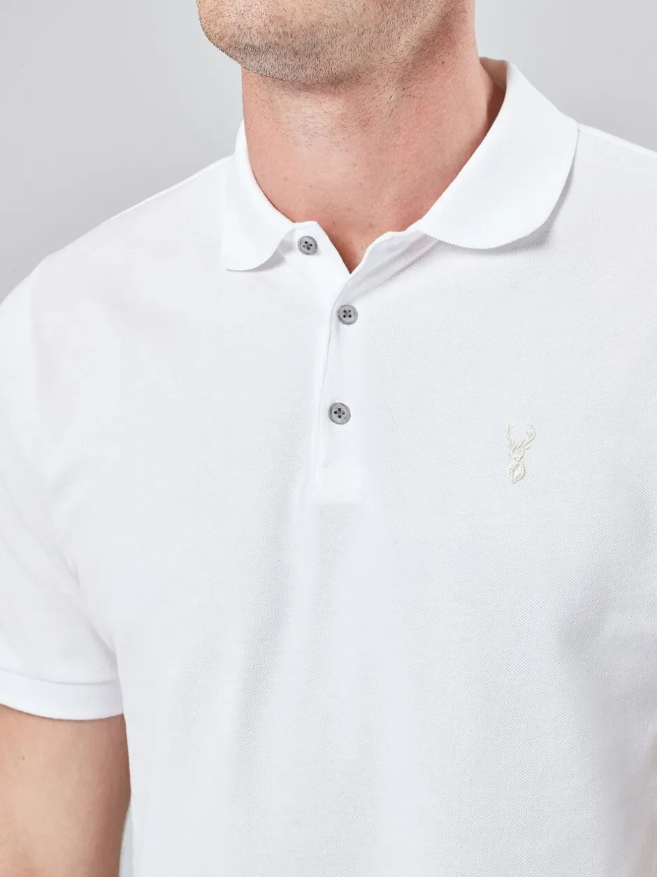 Poloshirts|T-Shirts En Hemden|Next Wit - Normale Pasvorm - Piqué poloshirt met korte mouwen