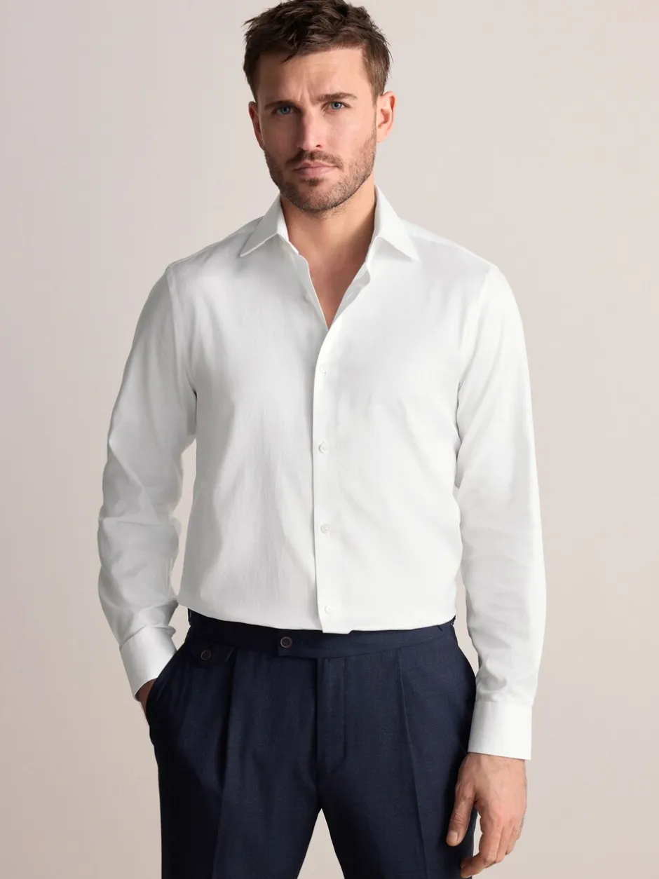 Formele Overhemden|Shirts|Next Wit - Normale Pasvorm - Signature modieus overhemd met textuur