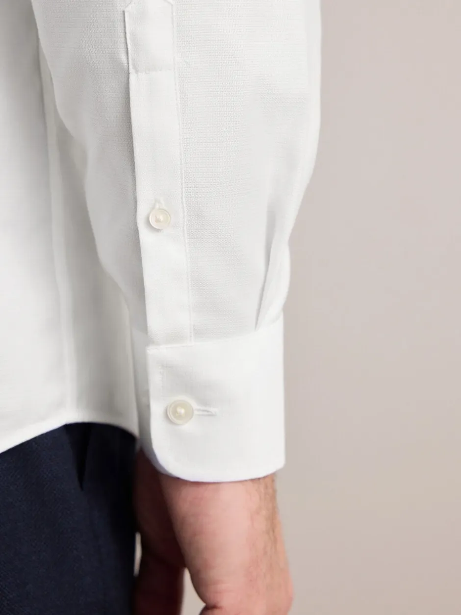 Formele Overhemden|Shirts|Next Wit - Normale Pasvorm - Signature modieus overhemd met textuur