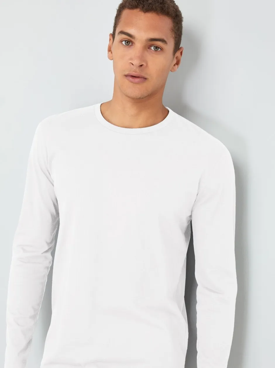 T-Shirts En Hemden*Next Wit - Normale Pasvorm - T-shirt met lange mouwen en ronde hals