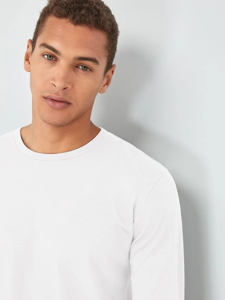 T-Shirts En Hemden*Next Wit - Normale Pasvorm - T-shirt met lange mouwen en ronde hals