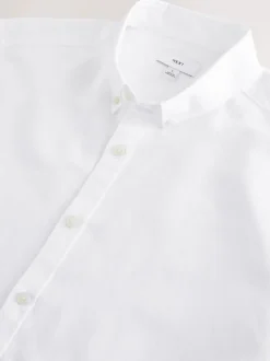 Shirts|Next - Overhemd met lange mouwen van katoenmix Wit