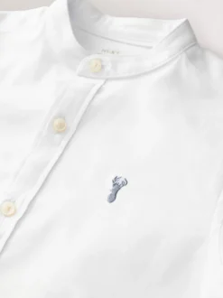 Shirts|Next - Oxford-overhemd met Lange mouwen en opa-kraag (3-16jaar) Wit