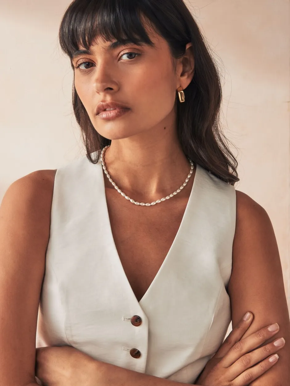 Sieraden*Next Wit - Pearl Effect Short Necklace