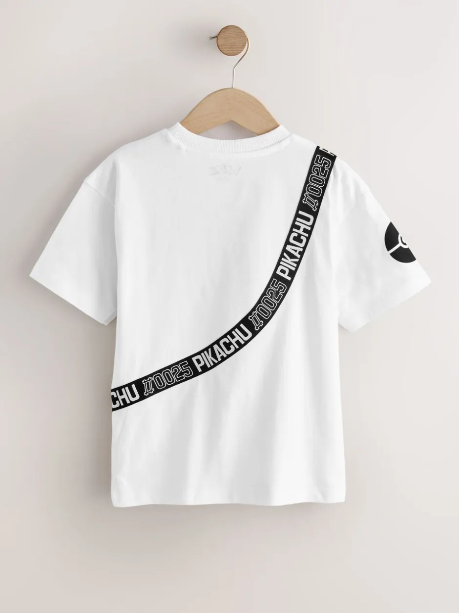 T-Shirts|Tops*Next Wit - Pokemon T-shirt met korte mouwen en tas (4-14jr)