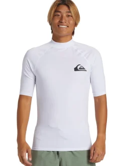 Badkleding*Quiksilver - UPF50 uv-werend hemdje met korte mouwen Wit